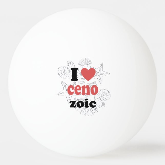 Balle De Ping Pong J'aime Cénozoïque drôle de citation pour les scien (Devant)