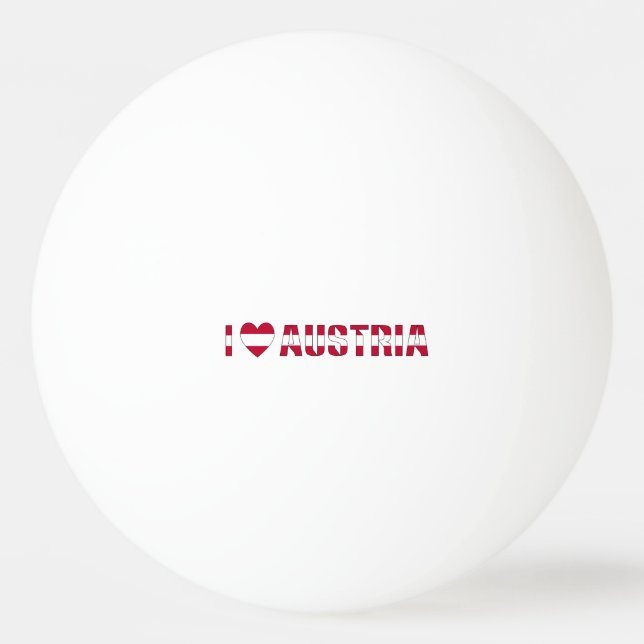 Balle De Ping Pong J'aime l'Autriche (Dos)
