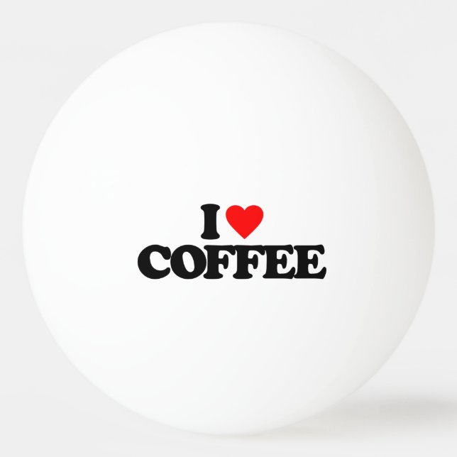 BALLE DE PING PONG J'AIME LE CAFÉ (Devant)