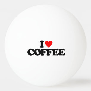 BALLE DE PING PONG J'AIME LE CAFÉ