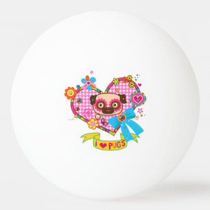 Balle De Ping Pong J'Aime Les Carlins ! balles de ping-pong