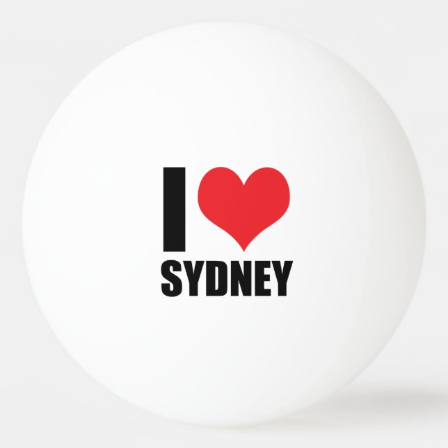 Balle De Ping Pong J'aime Sydney (Devant)