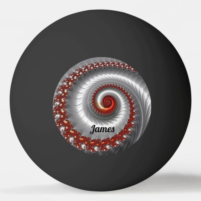 Balle De Ping Pong JAMES ~ Argent Shell ~ Fractal Design ~ (Devant)