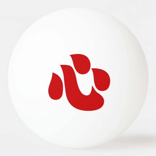 Balle De Ping Pong Japonais Kanji Heart ⇢ Shin/Kokoro ← 心 (Devant)