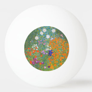 Balle De Ping Pong Jardin de fleurs par Gustav Klimt