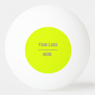 Balle De Ping Pong jaune fluorescent - votre logo