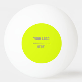Balle De Ping Pong jaune fluorescent - votre logo