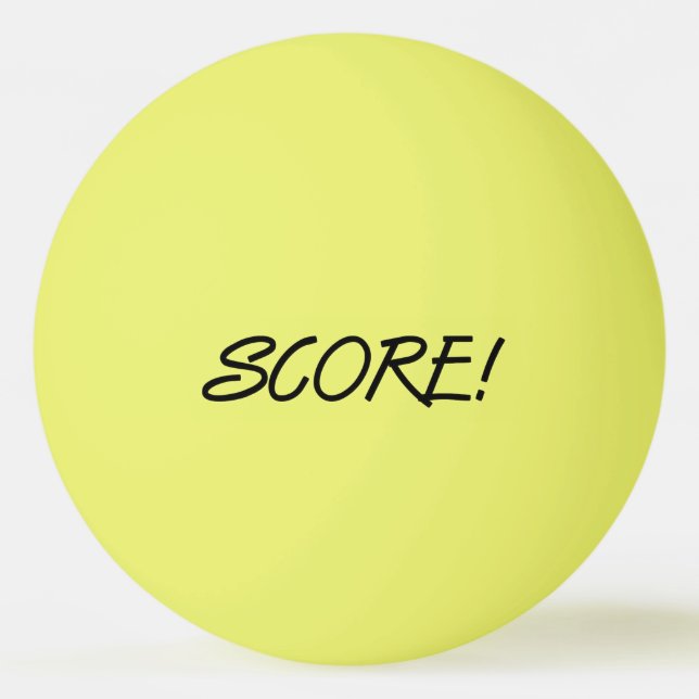 Balle de ping pong jaune noir étoile 1 (Devant)
