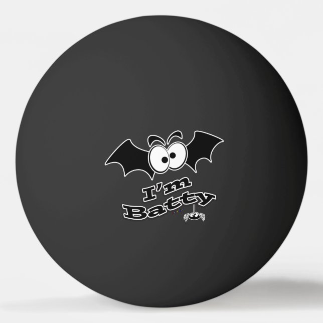 Balle De Ping Pong Je suis Batty Crazy Eyes (Devant)