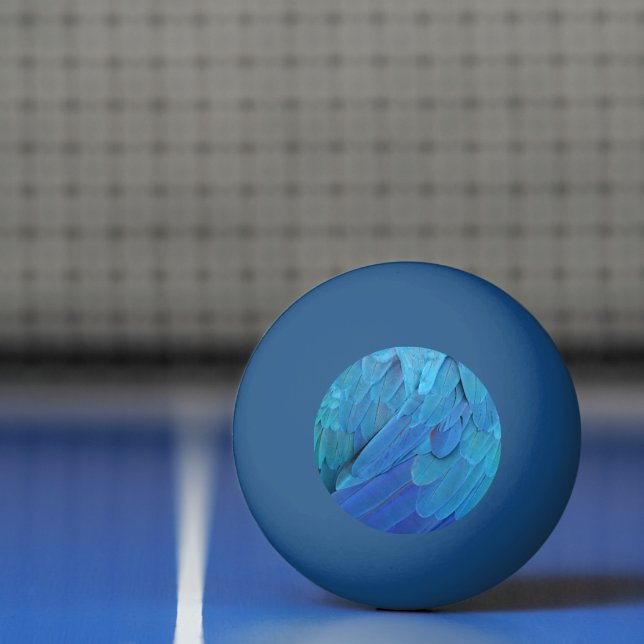 Balle De Ping Pong Je suis bleu - Plumes Macaw (Filet)