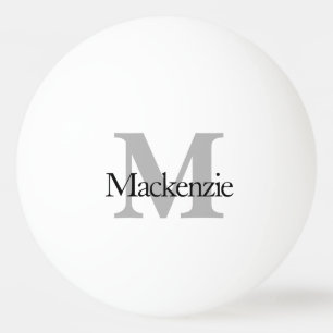 Balle De Ping Pong Jeu classique Nom du monogramme Script Chic Init