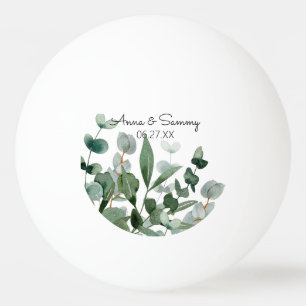 Balle De Ping Pong Jeu de mariage élégant et stylé à l'aquarelle avec