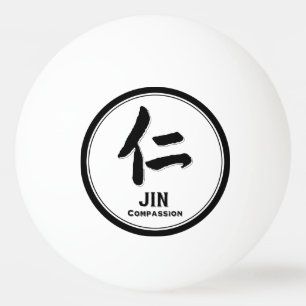 Balle De Ping Pong JIN compassion bushido vertu samurai kanji tatouag
