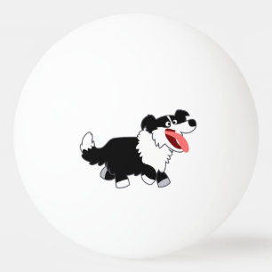 Balle De Ping Pong Joli Cartoon Bordure Collie Ping Pong Ball