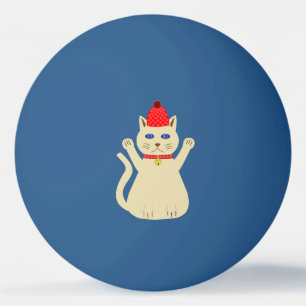 Balle De Ping Pong Joli Chat de Noël