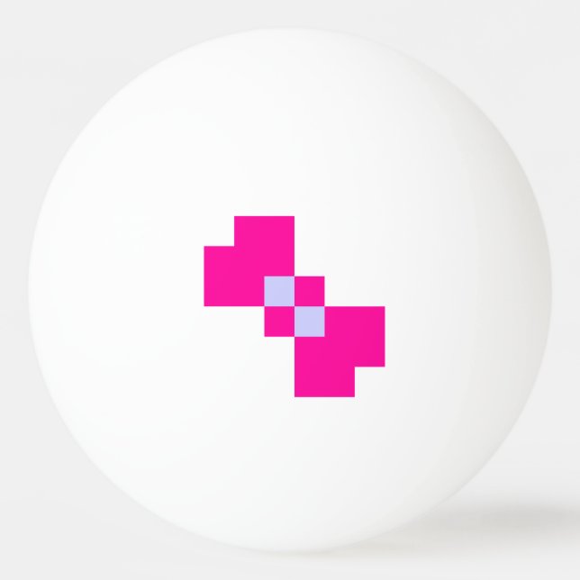 Balle De Ping Pong Joli nœud pixel 8 bits (Devant)