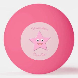 Balle De Ping Pong Joli Pink Star Custom Ping Ping Ball