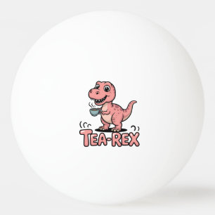 Balle De Ping Pong Joli Thé-Rex Rose Dinosaure – Le Thé Arrive !