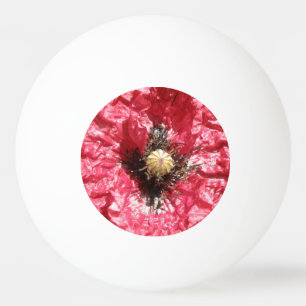 Balle De Ping Pong Jolie Fleur Rouge Macro Ping Pong Ball