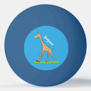 Balle De Ping Pong Jolie girafe avec dessin animé de papillon