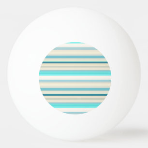 Balle De Ping Pong Jolies rayures aqua blanc