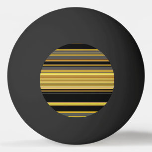 Balle De Ping Pong Jolies rayures noires dorées