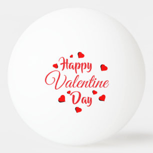 Balle De Ping Pong Joyeuse Saint Valentin blanc