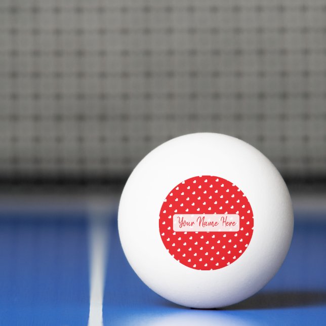 Balle De Ping Pong Joyeuse Saint-Valentin Moderne Motif d'Amour (Filet)