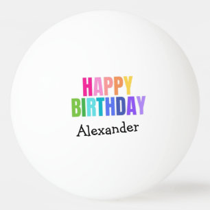 Balle De Ping Pong Joyeux Anniversaire Ajouter un nom Cadeau 3 balles