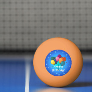 Balle De Ping Pong Joyeux ballons de fête d'anniversaire,