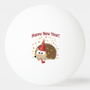 Balle De Ping Pong Joyeux Hérisson du Nouvel An !
