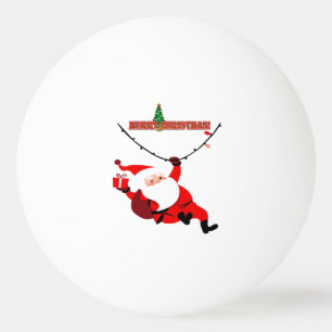 Balle De Ping Pong Joyeux Noël Foto Bild Tamplate Père Noël Neige