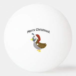 Balle De Ping Pong Joyeux Noël ! Père Noël Quail
