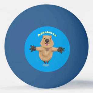 Balle De Ping Pong Joyeux sauter quokka dessin animé