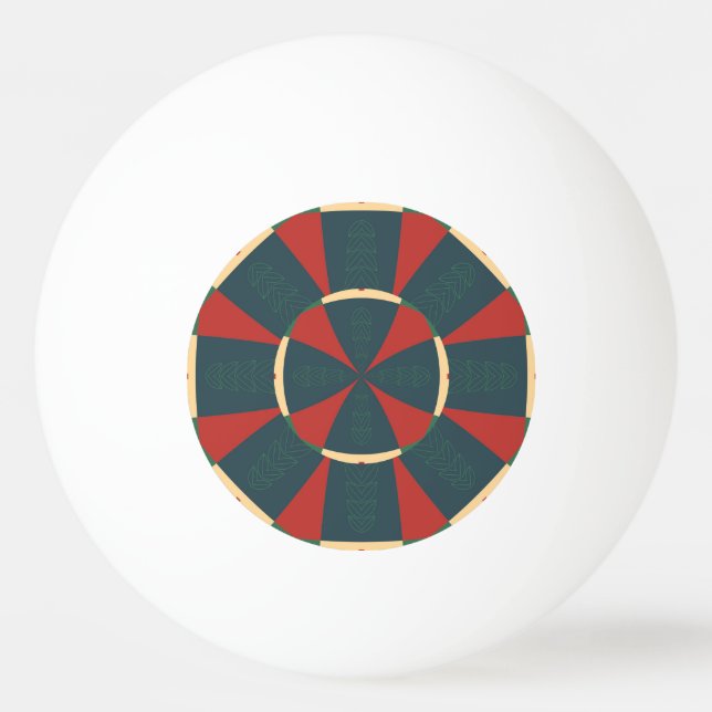 Balle De Ping Pong Kaléidoscope mandalaïque (Devant)