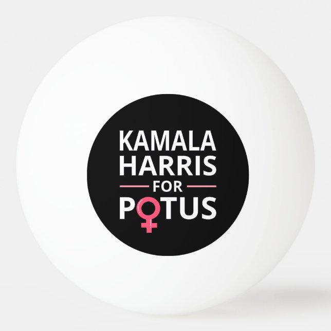 Balle De Ping Pong Kamala Harris pour POTUS I (Devant)