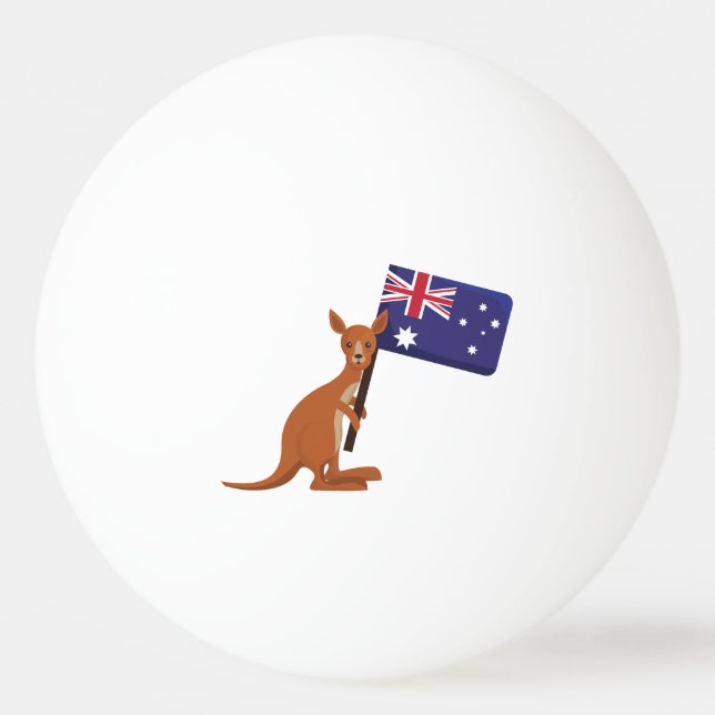 Balle De Ping Pong kangourou drapeau australie (Devant)