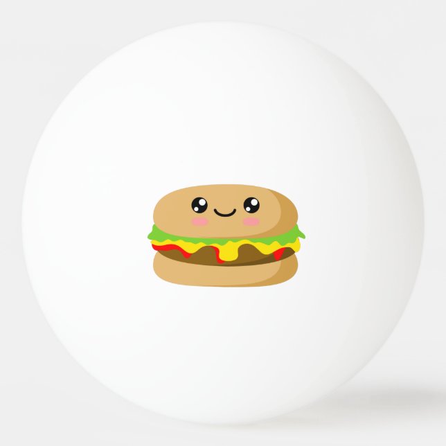 Balle De Ping Pong Kawaii Burger (Devant)