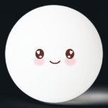 Balle De Ping Pong Kawaii Cute Face Drôle. Emoji. Émoticône.<br><div class="desc">Disponible ici :http://www.zazzle.com/produkto</div>
