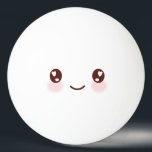 Balle De Ping Pong Kawaii Cute Face Drôle. Emoji. Émoticône.<br><div class="desc">Disponible ici :http://www.zazzle.com/produkto</div>