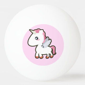 Balle De Ping Pong Kawaii Unicorn