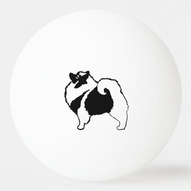 Balle De Ping Pong Keeshond Graphics - Cute Original Chig Art (Devant)