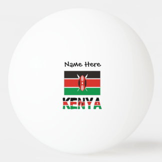 Balle De Ping Pong Kenya Drapeau kenyan Nom personnalisé 
