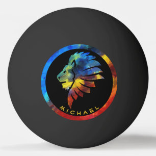 Balle De Ping Pong King of the jungle watercolor name monogram
