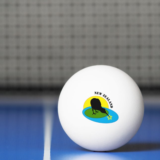 Balle De Ping Pong Kiwi Bird & New Zealand Games / Sports (Filet)