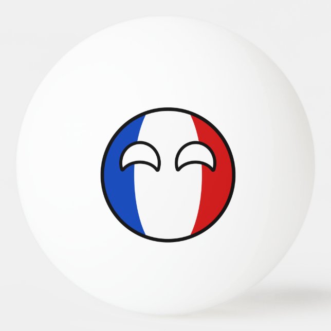 Balle De Ping Pong La France Geeky tendante drôle Countryball (Devant)