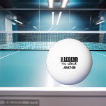Balle De Ping Pong La légende a retiré sa retraite<br><div class="desc">Cette conception a été créée par art numérique. Elle peut être personnalisée dans la zone fournir ou customiser en choisissant le clic pour customiser une autre option et en changeant le nom, les initiales ou les mots. Vous pouvez également modifier la couleur et le style du texte ou supprimer le...</div>