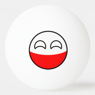 Balle De Ping Pong La Pologne Geeky tendante drôle Countryball