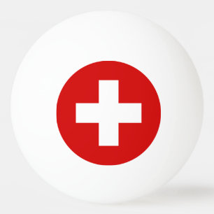 Balle De Ping Pong La qualité du drapeau suisse