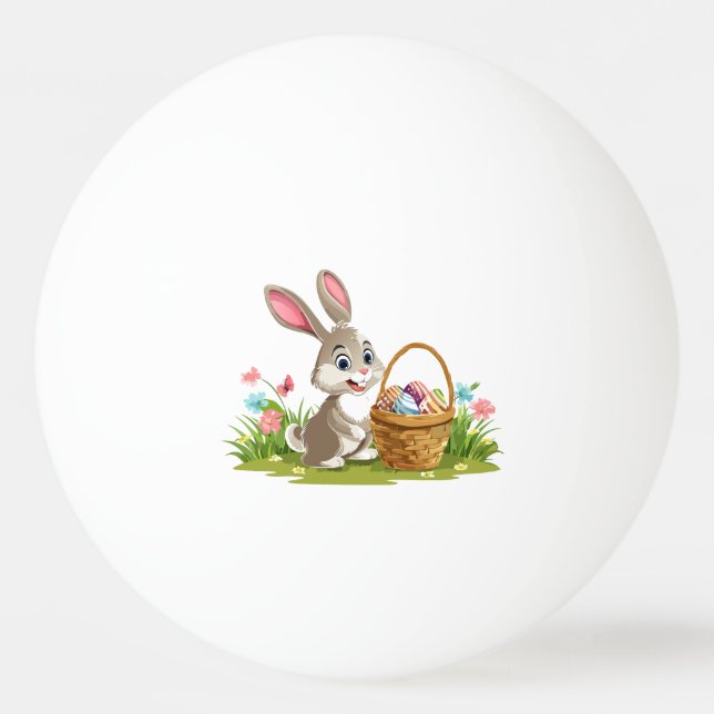 Balle De Ping Pong lapin de Pâques (Devant)
